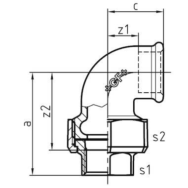 GOMITO CON BOCCHETTONE A SEDE PIANA F/F