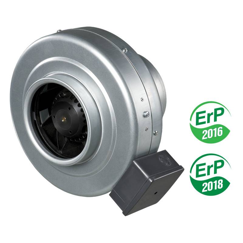 Ventilatore Centrifugo In Linea Da Canale A Pale Rovesce Involucro In Acciaio Zincato