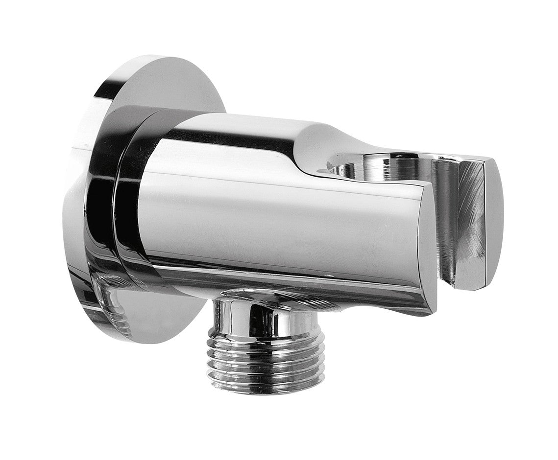 PRESA ACQUA LINDOS IN OTTONE CROMATO CON SUPPORTO ATTACCO 1/2M X 1/2M