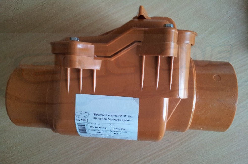 VALVOLA ANTIRIFLUSSO ARANCIONE A INCOLLAGGIO AD 1 PIATTELLO