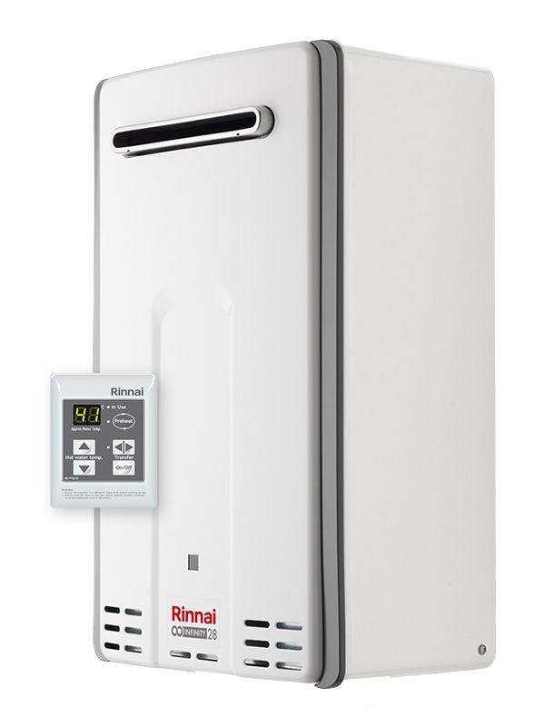 Scaldabagno A Gas Rinnai Infinity 28E Esterno GPL a Camera Aperta