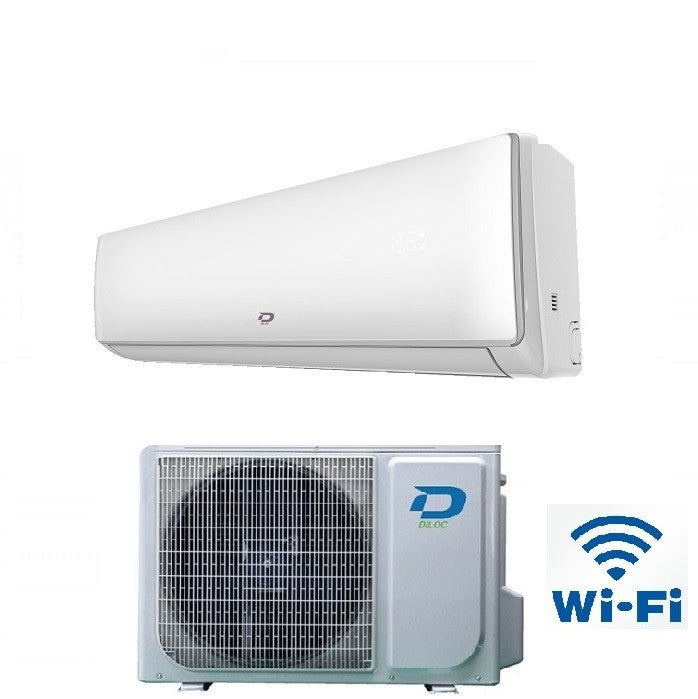 Condizionatore Climatizzatore Diloc Monosplit Inverter R-32 Modello Impact 18000 BTU Wi-Fi Integrato