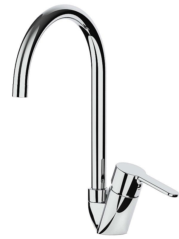 Miscelatore F.LLI Frattini Per Lavello Monoforo Bocca Girevole H318 Modello Mocca