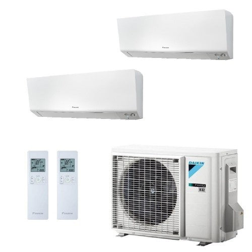Condizionatore Climatizzatore Daikin Dual Split Inverter Serie FTXM/R Perfera R-32 Bluevolution 9000+9000+2MXM50M WiFi Incluso
