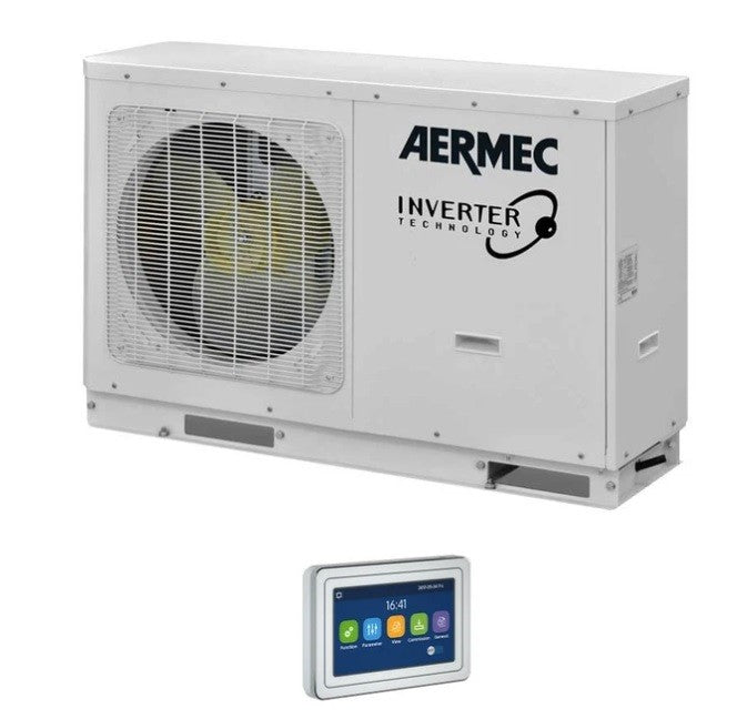 Pompa di Calore Chiller Aermec R-32 Inverter Modello HMI160 13 Kw Trifase Kw Con Avviamento e Comando Incluso