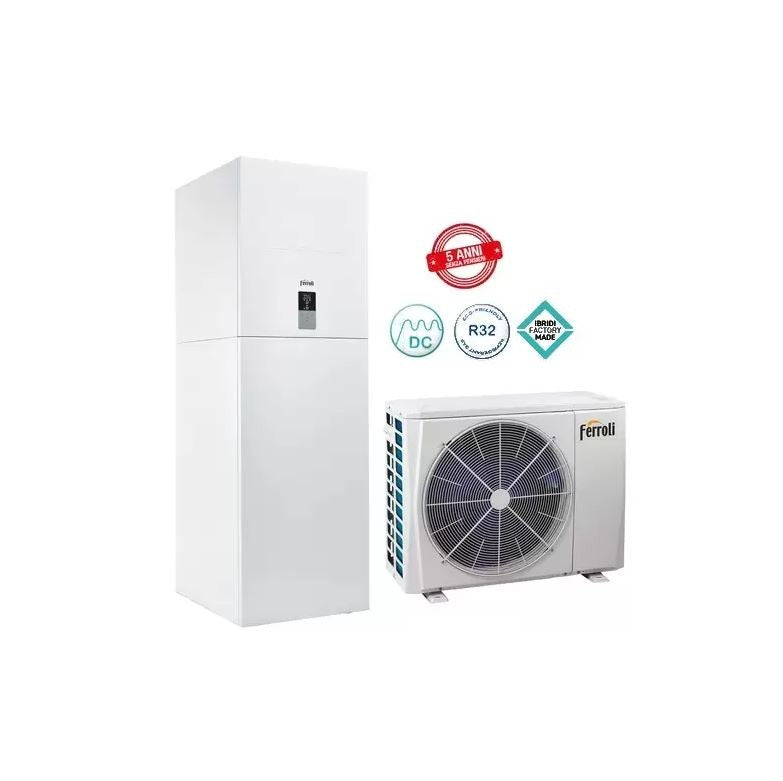 Pompa di Calore Omnia ST 3.2 R32 Ferroli 10 Reversibile Aria-Acqua Monofase Con Sistema Integrazione Elettrica