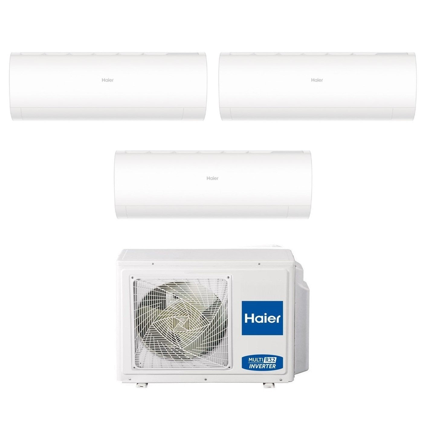 Condizionatore Climatizzatore Haier Trial Split R-32 Serie Pearl 9000+12000+12000 BTU Con 3U55S2SR5FA Wi-Fi Incluso