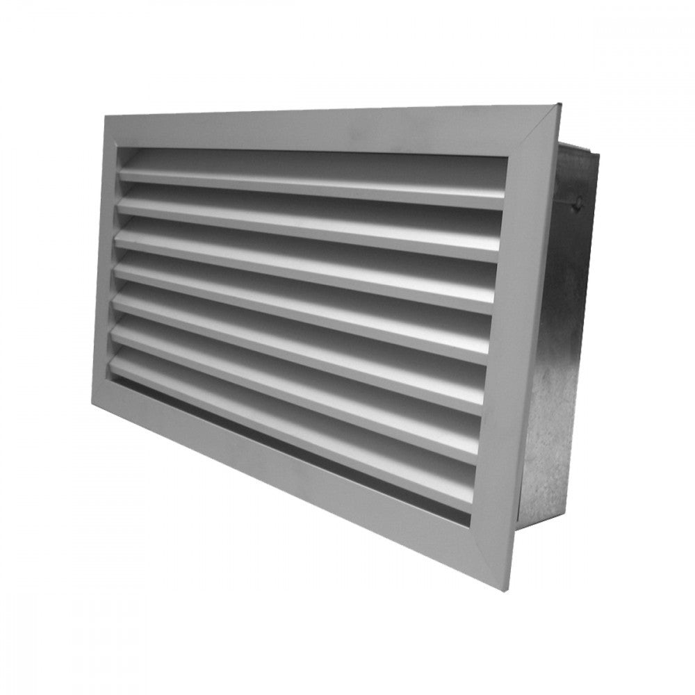 Griglia di Ripresa Portafiltri Brofer Ad Alette Fisse Inclinate 45° passo 25 mm Con Controtelaio Removibile Varie Misure