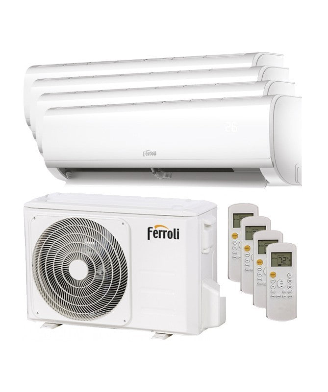 Condizionatore Climatizzatore Ferroli Quadri Split Diamant M R32 Wi-Fi 12000+12000+12000+12000 Con 2CO9AA2F 28-4 **PROMO**