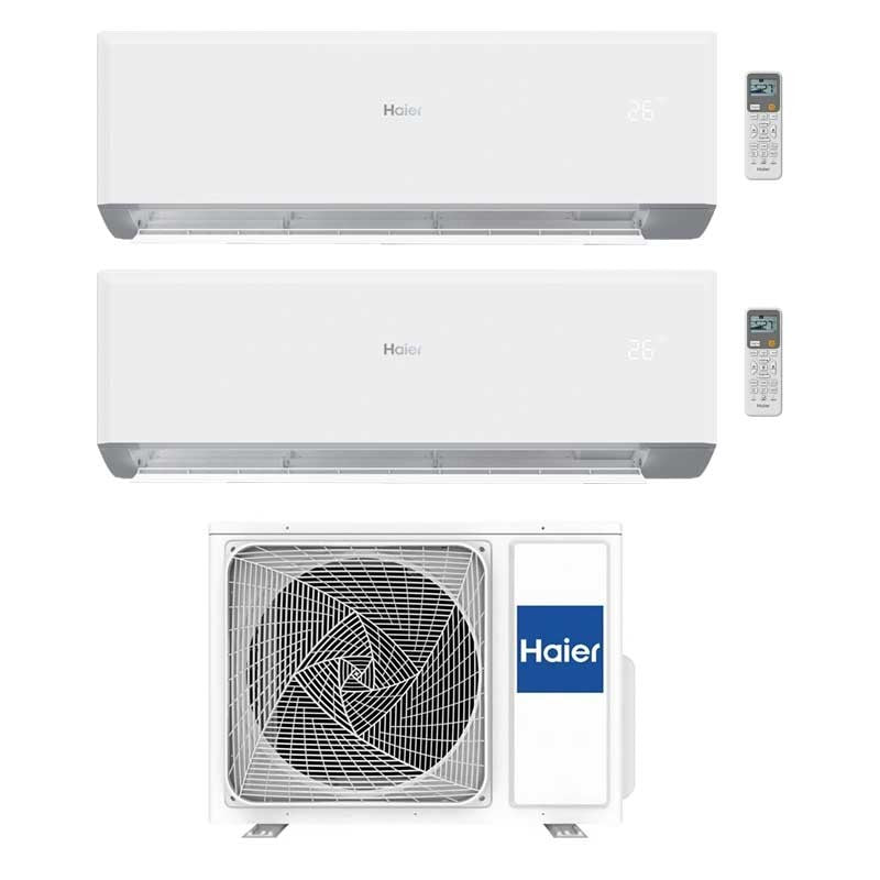 Condizionatore Climatizzatore Haier Dual Split R-32 Serie Revive 9000+12000 BTU Con H2U50MEEFRA Wi-Fi Integrato