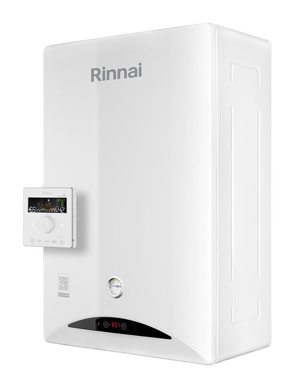 Caldaia a Condensazione Rinnai Serie Zen 29 Kw Low Nox GPL Wi-Fi e Neutralizzatore Integrati Completa di Kit Scarico Fumi