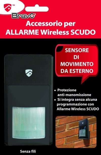 Antifurto Domestico Bravo Con Sensore di Movimento per Ambienti Esterni