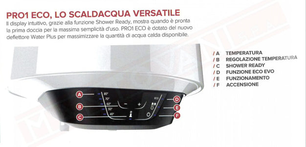 Ariston Scaldabagno Elettrico Ariston Pro1 Eco 100 V/5 EU Verticale 100 Lt - Cod. 3201868