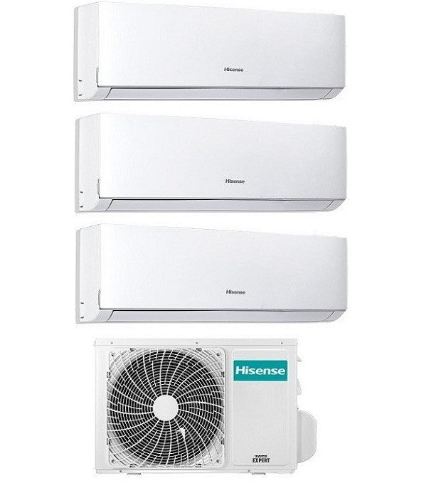 Condizionatore Climatizzatore Hisense Trial Split Inverter R-32 Hi-Comfort 7000+7000+7000 BTU con 3AMW62U4RJC Wifi Integrato 7+7+7