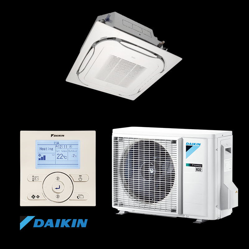 Condizionatore Daikin Bluevolution R-32 a Cassetta Round Flow FCAG35A 12000 BTU Con Comando a Filo e Griglia