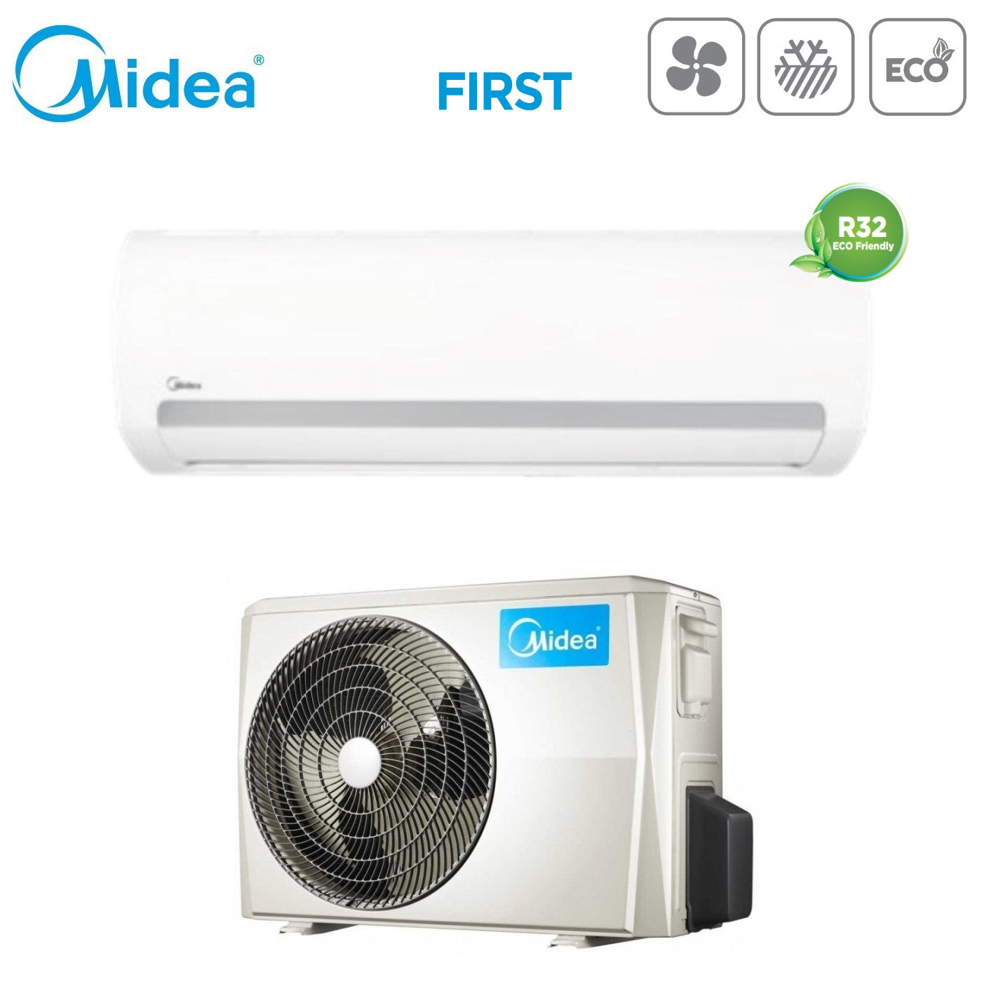 Condizionatore Climatizzatore Midea Inverter Serie First R-32 12000 BTU MSMA2BU-12HRDN8