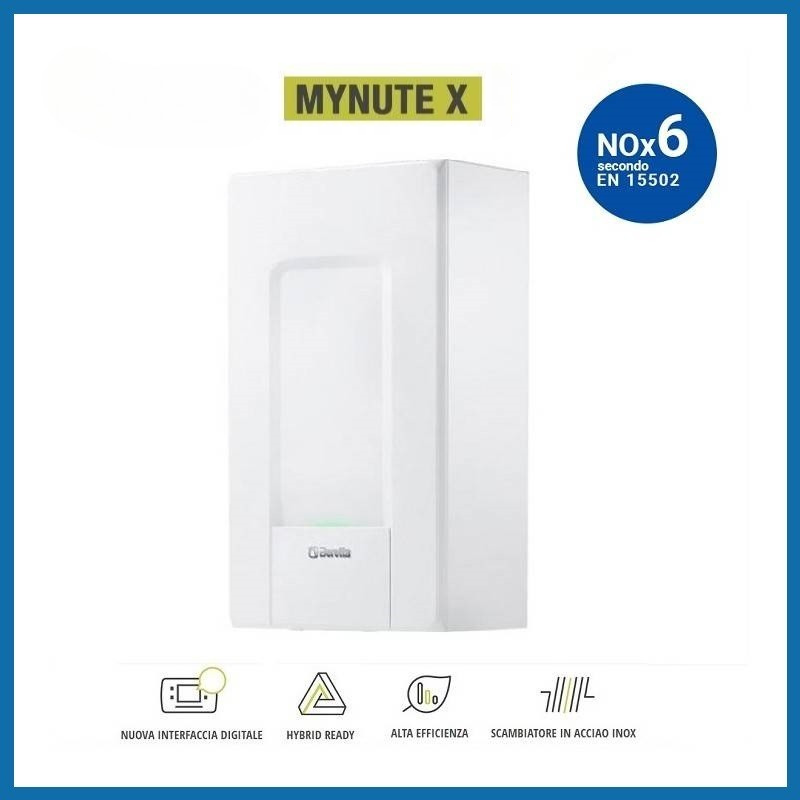 Caldaia a Condensazione Beretta Mynute X 25C Cod. 20163564 Metano Low Nox Completa di Kit Scarico Fumi