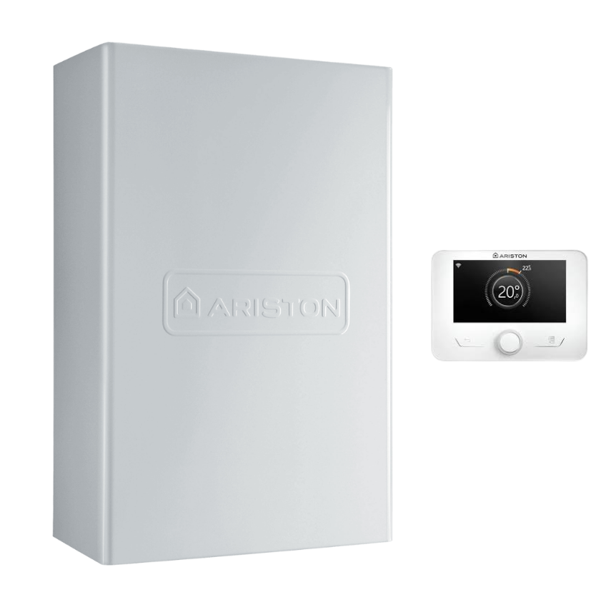 Caldaia A Condensazione Ariston Cares Premium Ext 30 kW GPL Per Esterno Cod. 3301230 - Completa di Kit Scarico Fumi + Sensys HD