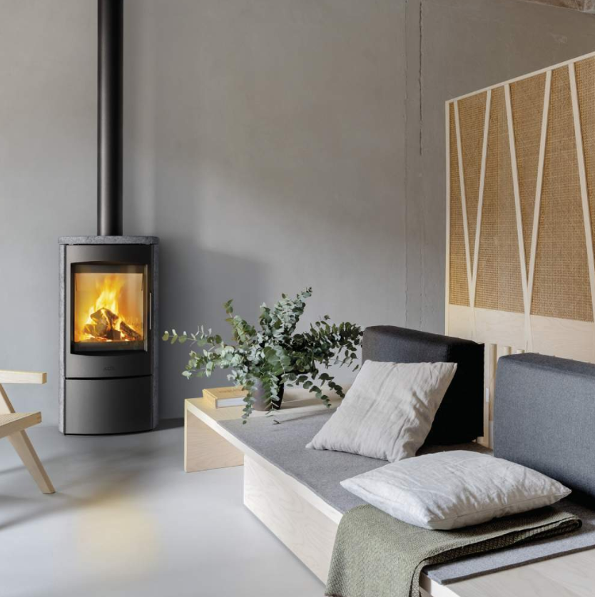 Stufa a Legna Tonda MCZ AHLMA STONE In Pietra Ollare Da 6 Kw