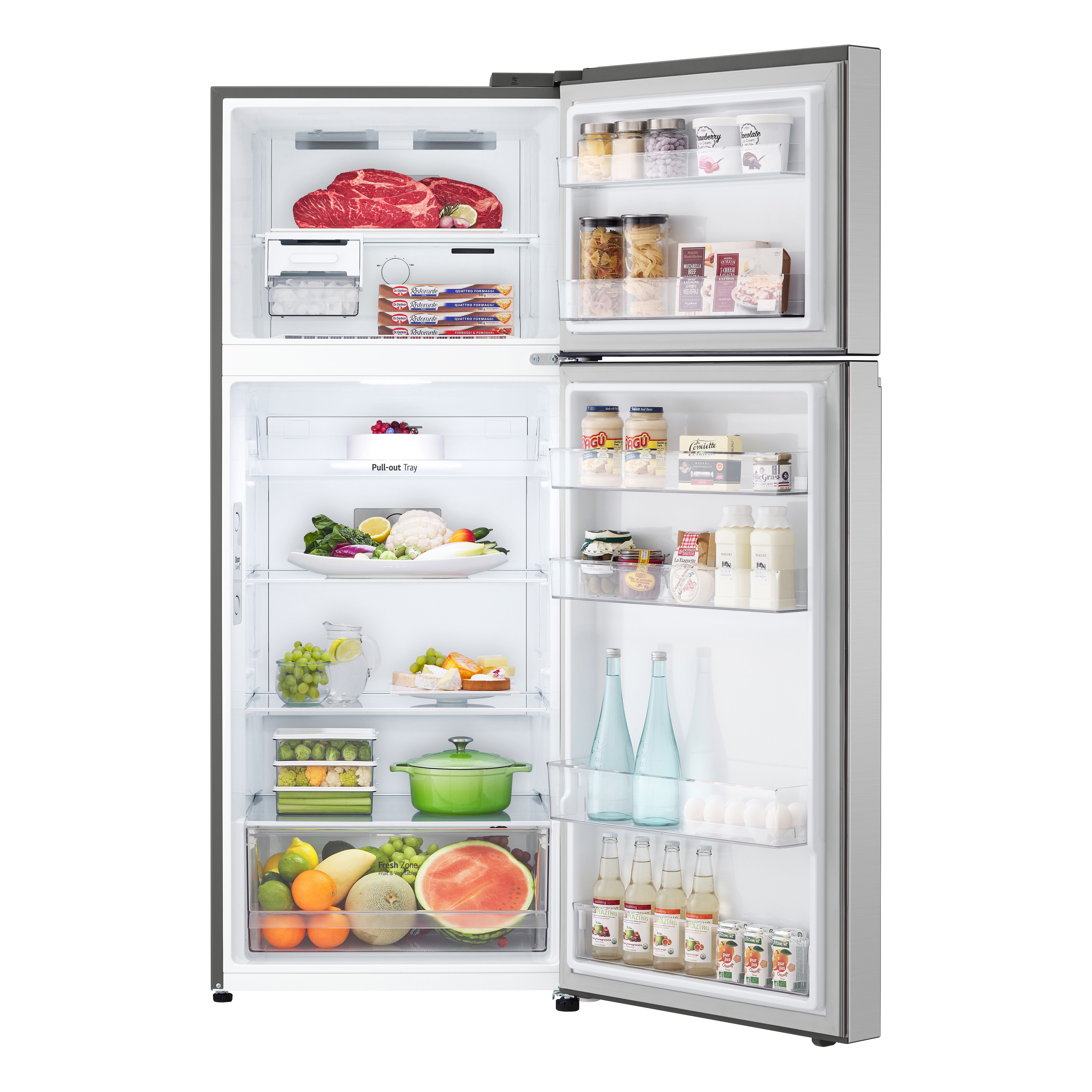 Frigorifero Con Congelatore Libera Installazione LG GTBV36PZGKD 395L Classe E Acciaio