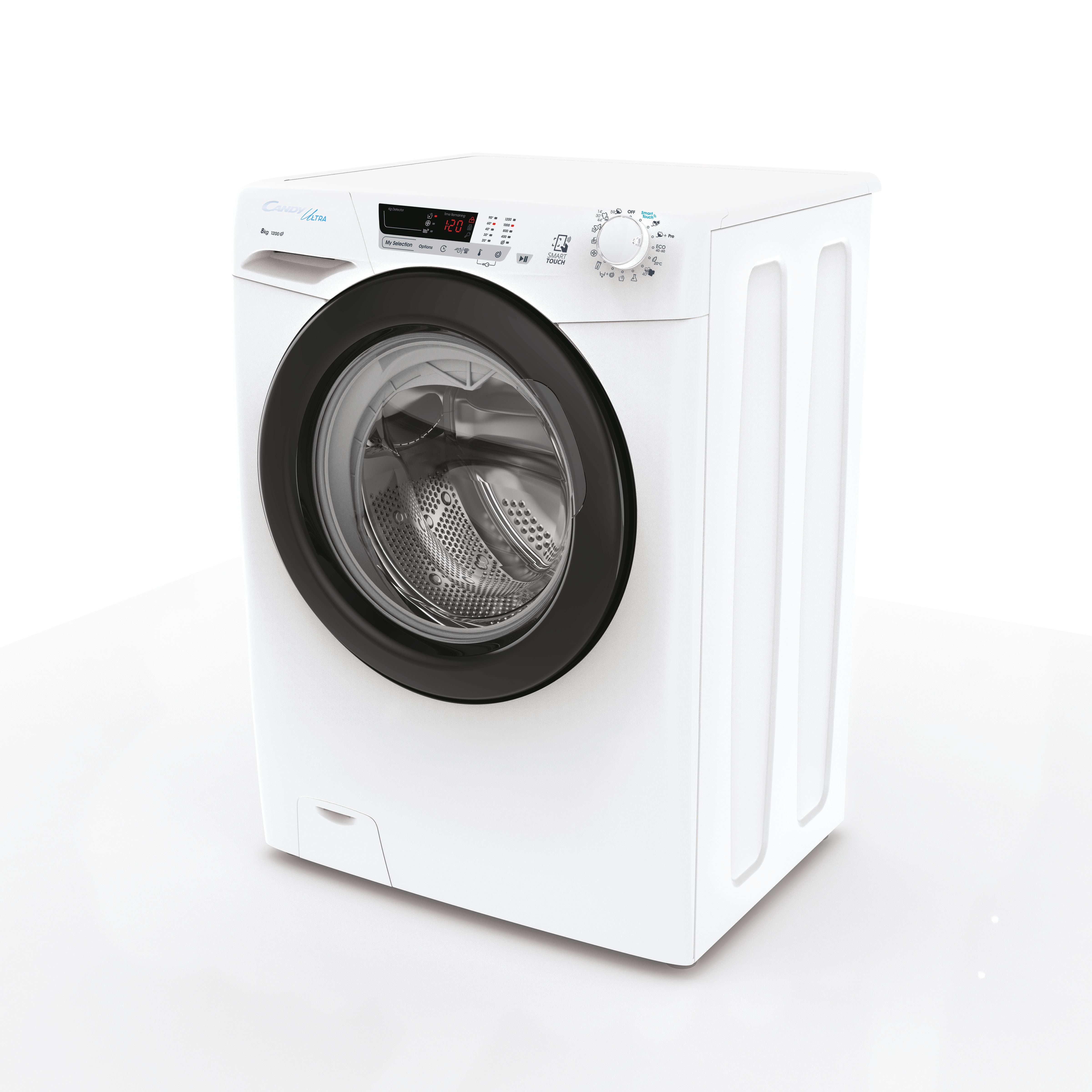 Lavatrice Libera Installazione Caricamento Frontale Candy Ultra HCU1282DWB4/1-S 8 kg 1200 Giri/min Bianco Classe B
