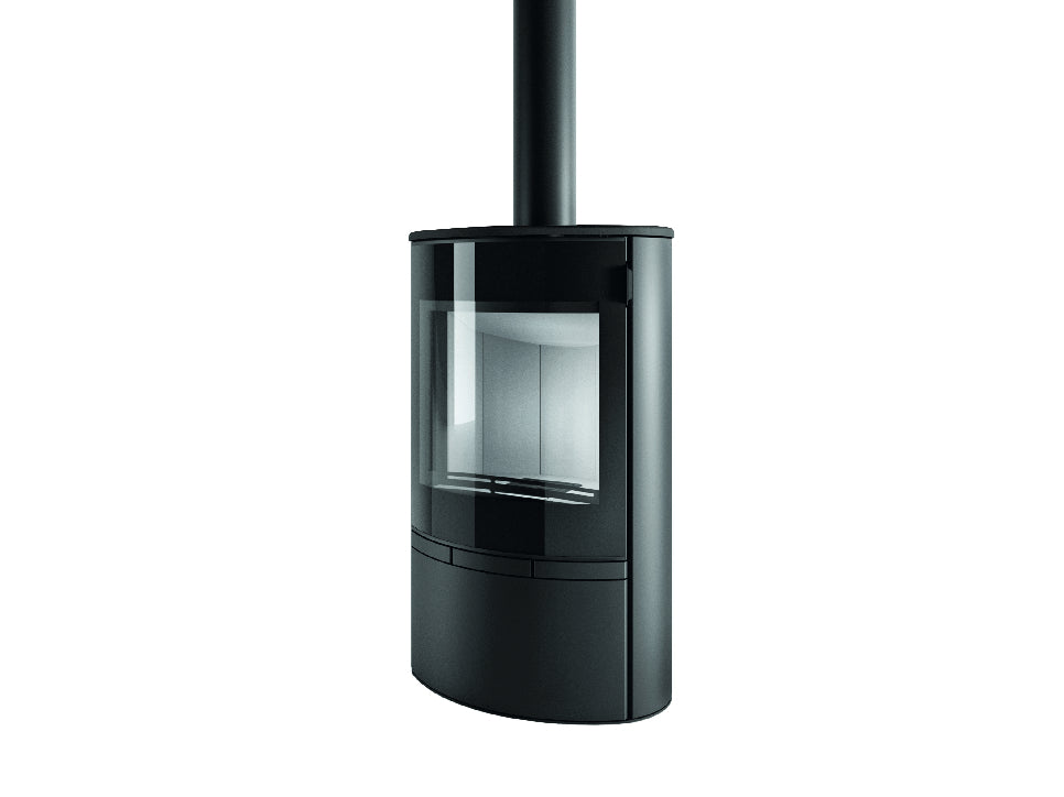 Stufa a Legna Ovale MCZ SAYA STEEL In Metallo Black Da 10 Kw