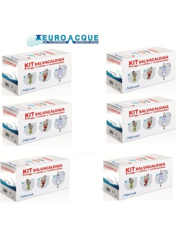 Image of Offerta Promo Per Euroacque Kit Salvacaldaia Con Defangatore + Dosatore + Neutralizzatore ( Confezione da 6 pz. )