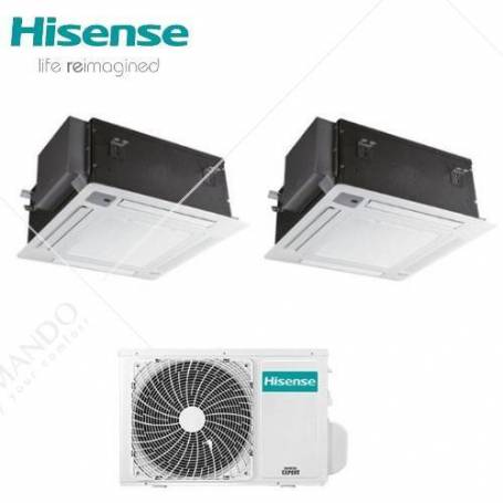 Condizionatore Climatizzatore Hisense Dual Split Inverter a Cassetta 12000+12000 Con 2AMW50U4RXA