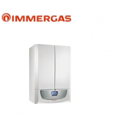 Image of Caldaia Immergas Victrix Zeus Superior 32 KW Con Boiler A Condensazione Completa Di Kit Per Scarico Fumi Metano - NEW ERP