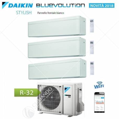 Condizionatore Daikin Bluevolution Trial Split Inverter Stylish White R-32 WI-FI 7+9+12 Con 3MXM52N