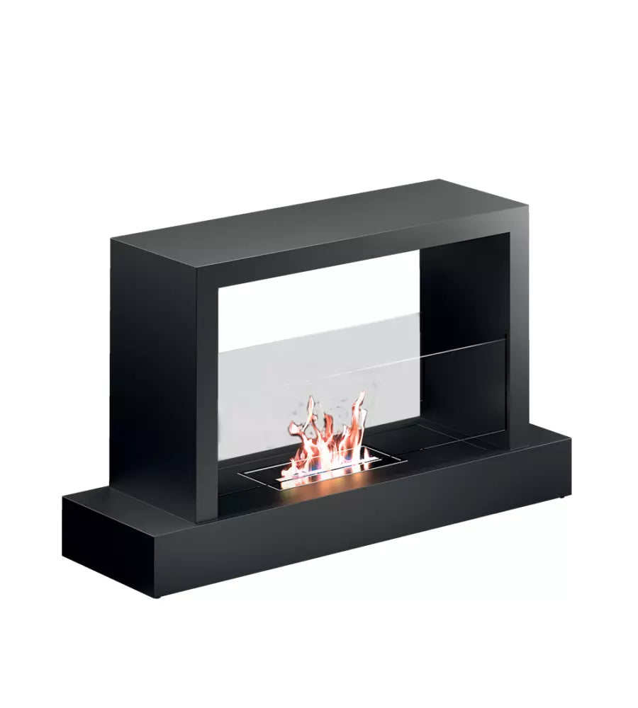 Cheminée à bioéthanol murale TECNOAIR SYSTEM Ruby, modèle VERONA 3,0 kW - Blanche