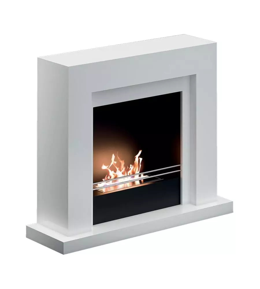 Cheminée à bioéthanol murale TECNOAIR SYSTEM Ruby, modèle VERONA 3,0 kW - Blanche