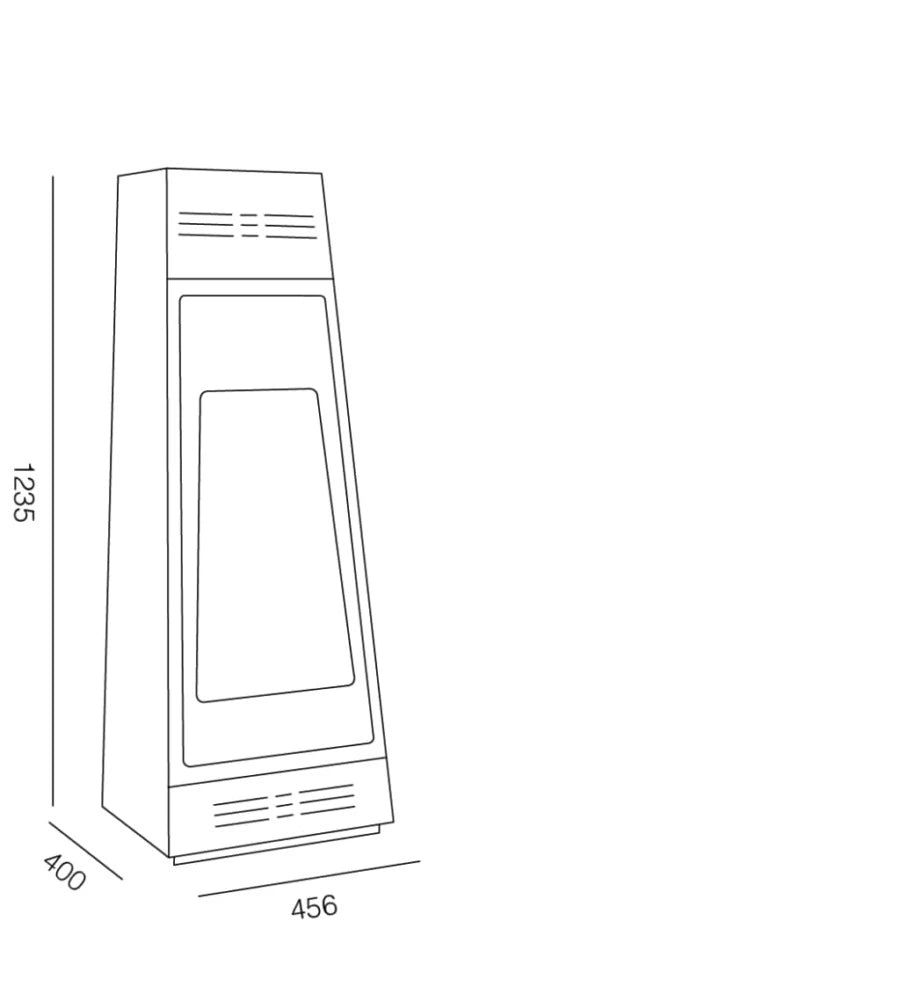 Cheminée à bioéthanol murale TECNOAIR SYSTEM Ruby, modèle VERONA 3,0 kW - Blanche