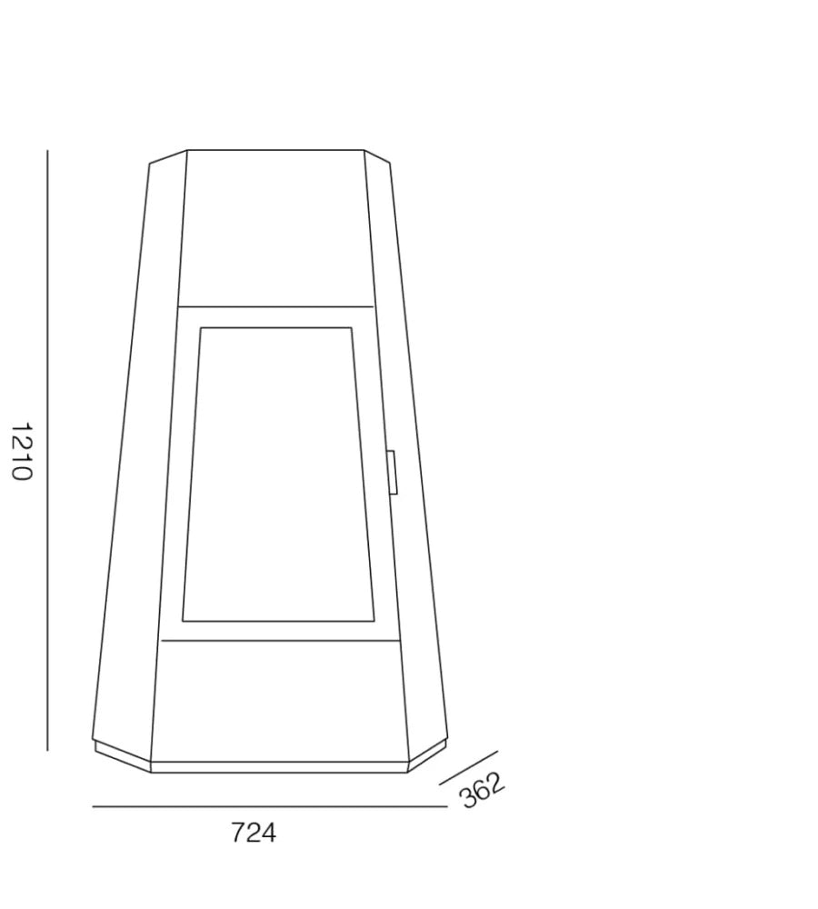 TECNOAIR SYSTEM Camino a Bioetanolo Ruby da Pavimento Modello SHANGHAI Da 3,0 kW - Colore Nero