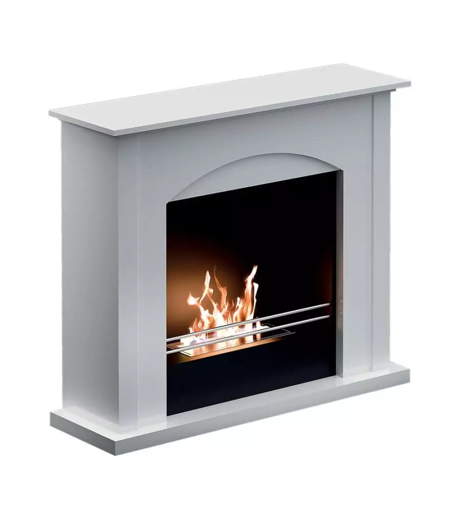 Cheminée à bioéthanol murale TECNOAIR SYSTEM Ruby, modèle VERONA 3,0 kW - Blanche