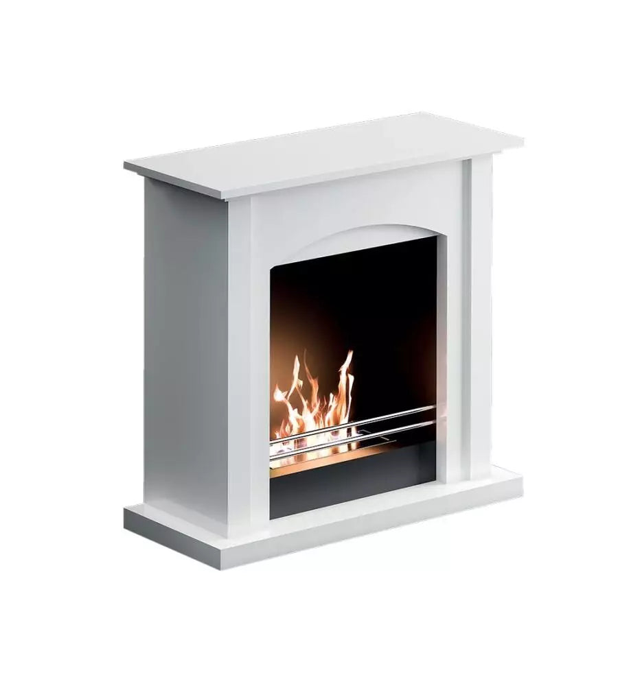 Cheminée à bioéthanol murale TECNOAIR SYSTEM Ruby, modèle VERONA 3,0 kW - Blanche