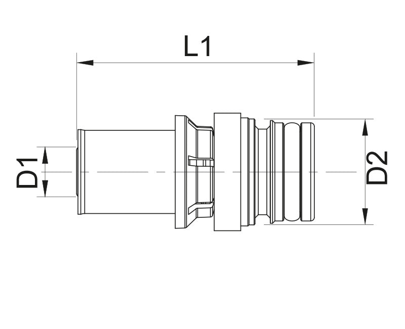 TECO Raccordi Per Tubi Multistrato Ivar MULTI•PRESS F13 M 26 x 3,0 - Cod. 511122MP (5 pz.)