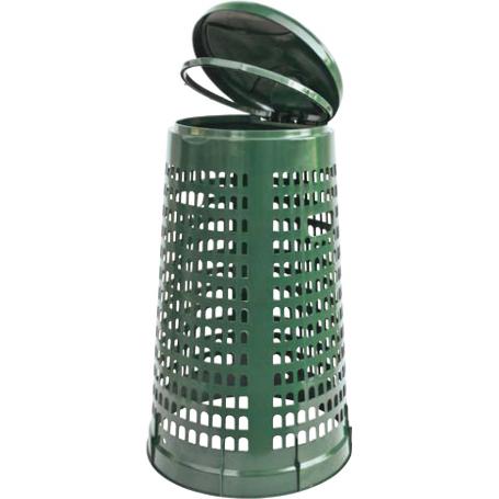 pattumiera tresp. lt.110 d.cm.51-38 h85 verde
