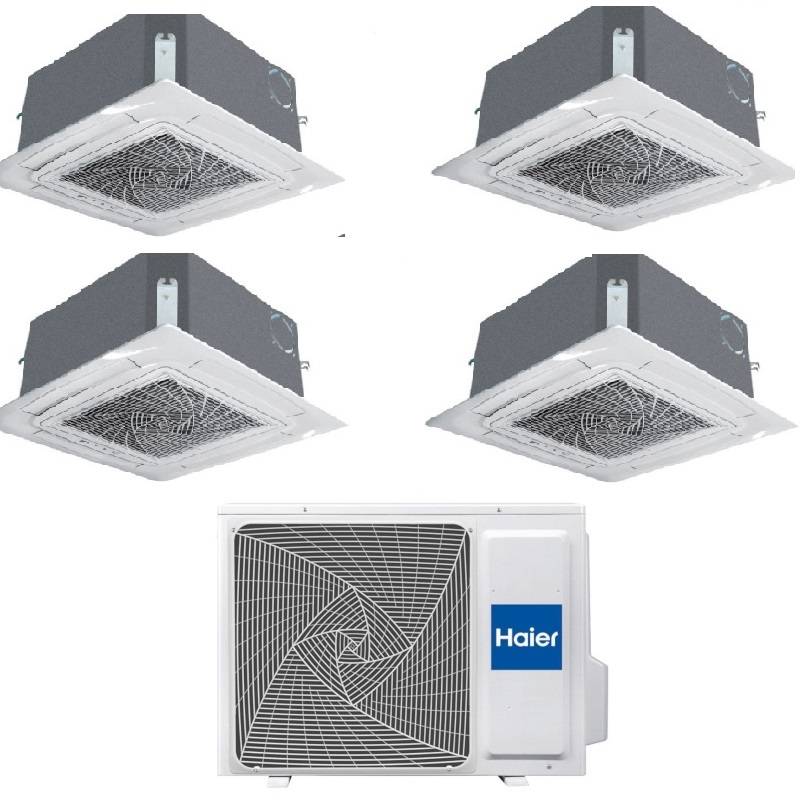 Condizionatore Climatizzatore Haier Monosplit Cassette 700 12000 BTU R-32 AB35S2SC1FA Pannello Incluso WI-FI Optionale