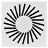 Diffusore ad alta induzione 596x596 a 24 feritoie Alluminio Bianco RAL9010