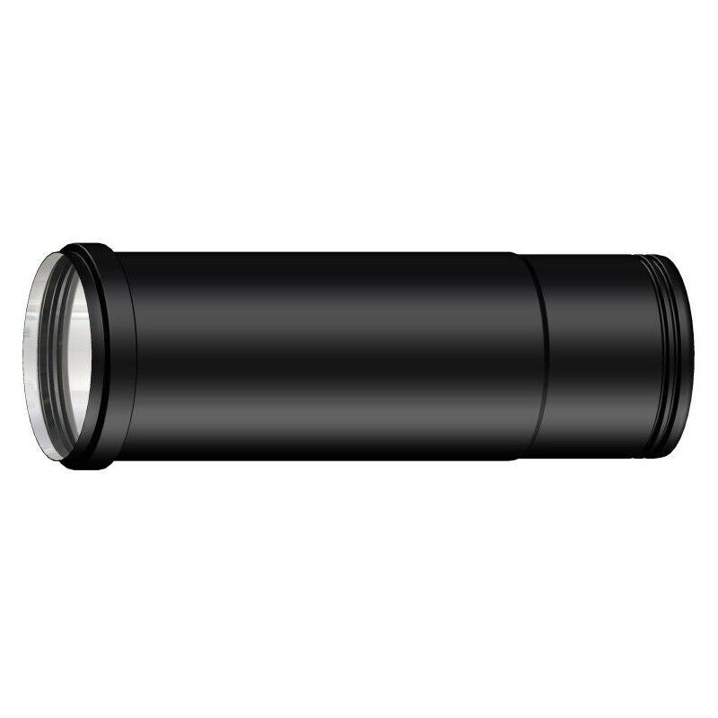 Telescopic element 25 cm SINGLE WALL CHIMNEY IN BLACK ENAMELED CARBON STEEL
