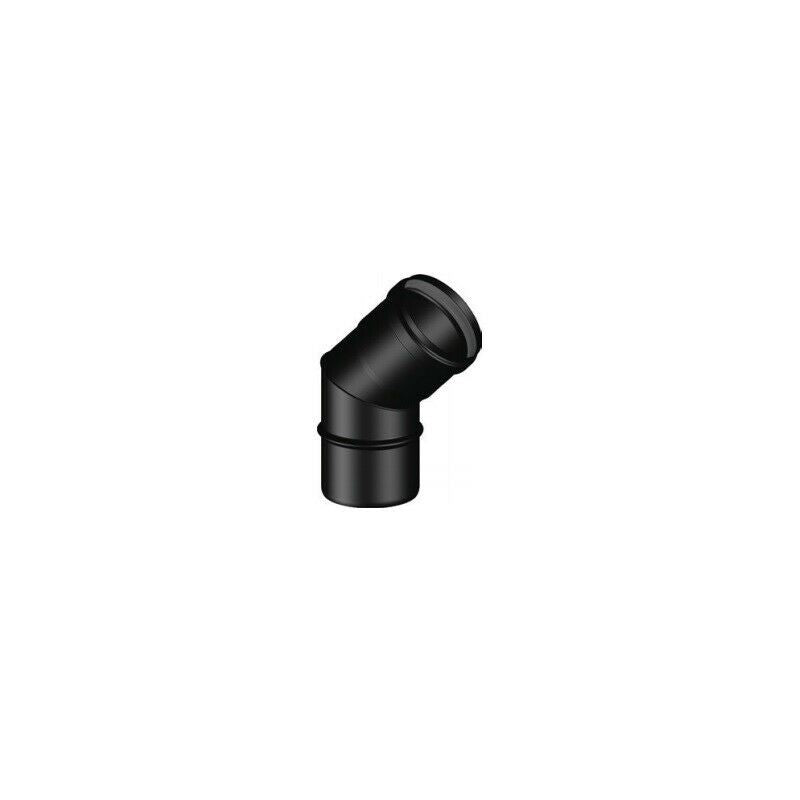Curve 45 MF - SINGLE-WALL CHIMNEY FLUE SYSTEM IN BLACK ENAMELED CARBON STEEL
