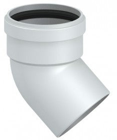 45 MF Curve in painted aluminum - HOT AIR DUCTING SYSTEM FOR STOVES