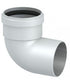 90 MF Curve in Painted Aluminum - HOT AIR DUCTING SYSTEM FOR STOVES