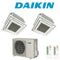 Condizionatore Climatizzatore Daikin Dual Split a Cassetta FFA-A R-32 9000+9000 BTU Con 2MXM40M Comando a Filo + Griglia