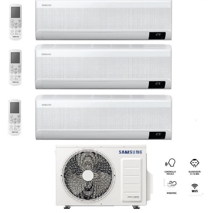 Condizionatore Climatizzatore Samsung Trial Split Inverter Windfree Avant R-32 Wi-Fi 9000+9000+12000 BTU Con AJ052TXJ3KG/EU