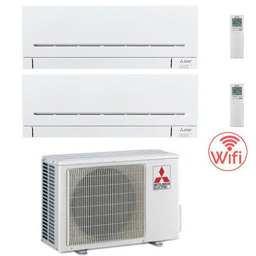 Condizionatore Climatizzatore Mitsubishi Electric MSZ-APVGK Dual Split Inverter R32 Wi-Fi 9000+12000 Con MXZ-2F53VF