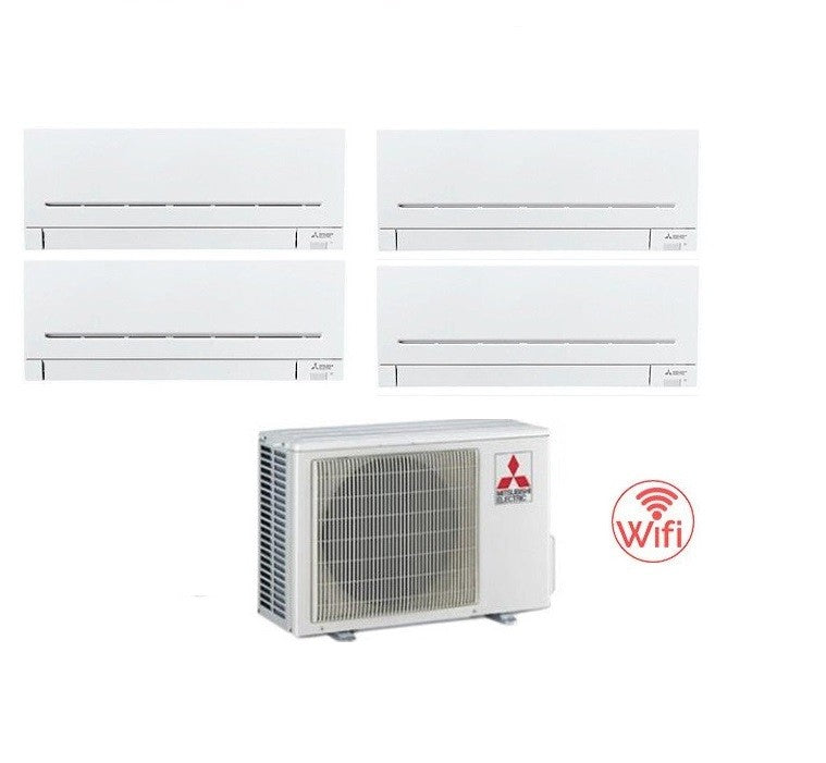 Mitsubishi Electric MSZ-APVGK Quadri Split Inverter R32 Wi-Fi Air Conditioner 9000+9000+12000+12000 With MXZ-4F72VF