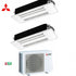 Condizionatore Climatizzatore Mitsubishi Electric Dual Split Cassetta 1 Via MLZ-KP 9000+18000 Con MXZ-2F53VF4