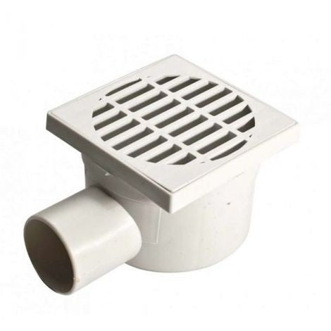 CHIUSINO SIFONATO REDI CON USCITA ORIZZONTALE IN PVC COMPLETA DI PIASTRELLA